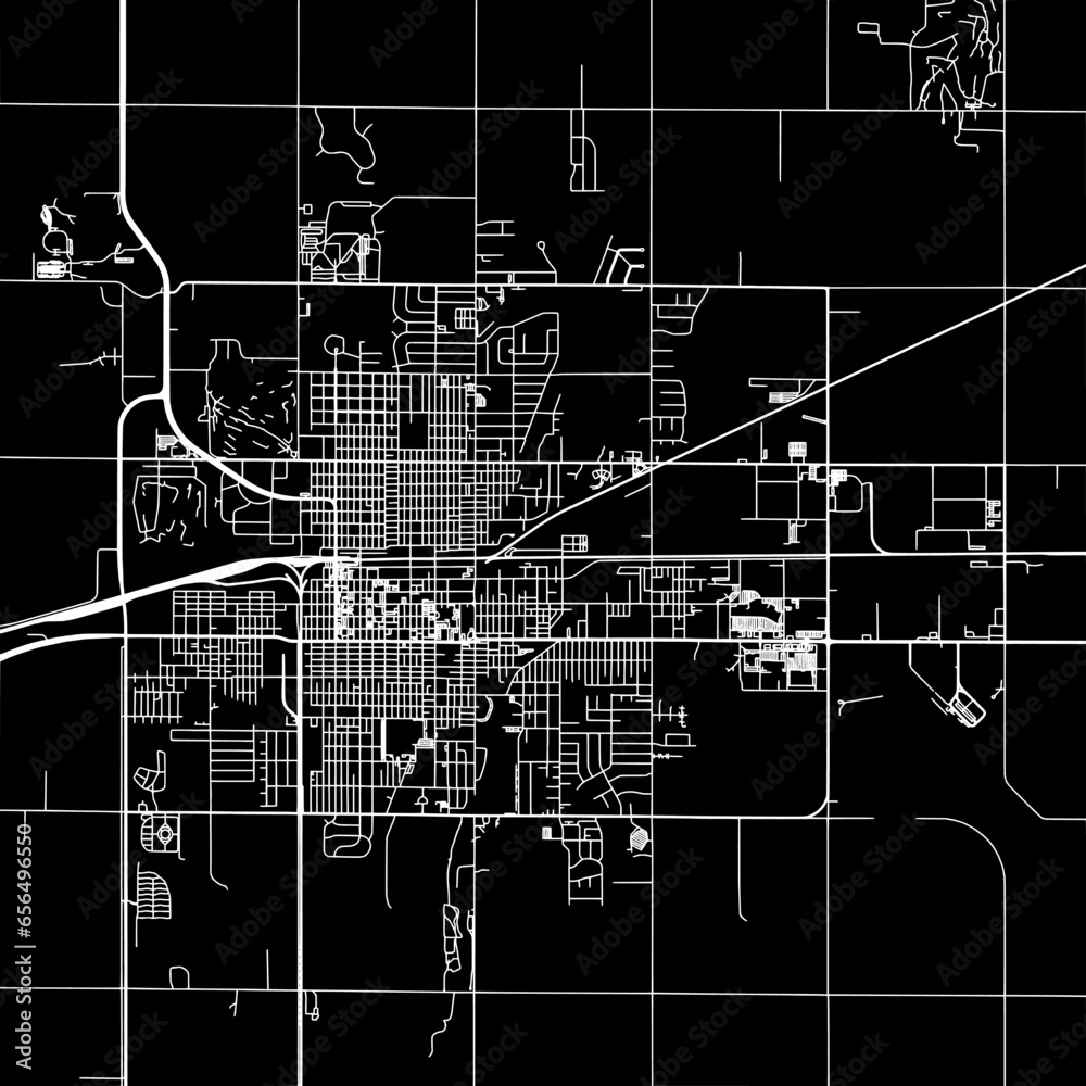 11 square aspect ratio vector road map of the city of Aberdeen South