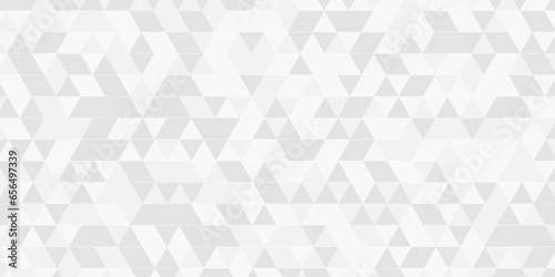 Abstract gray and white small square geomatrics triangle background. Abstract geometric pattern gray and white Polygon Mosaic triangle Background, business and corporate background.