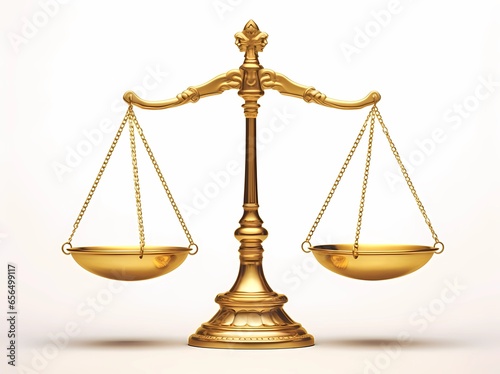 Advertising banner, scales, law, justice, ai content