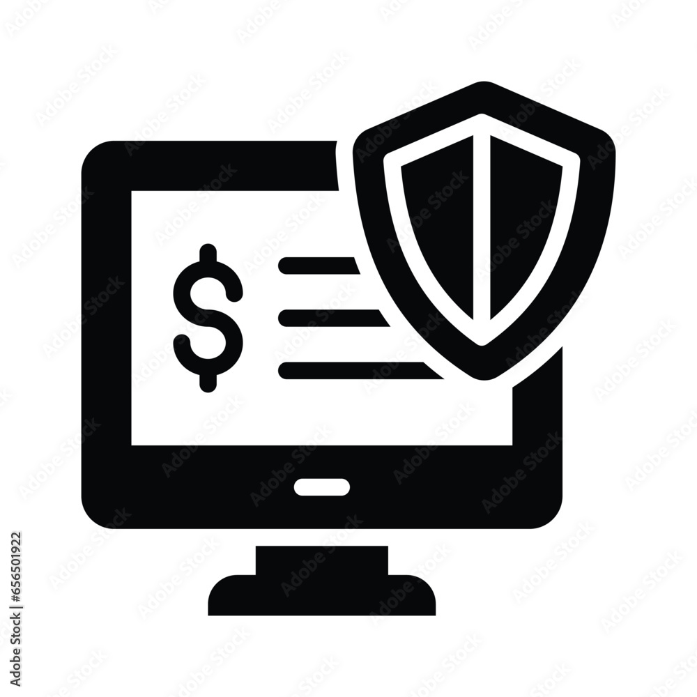 Financial data security, bank account protection, secure money vector illustration Financial data security, bank account protection, secure money vector illustration
