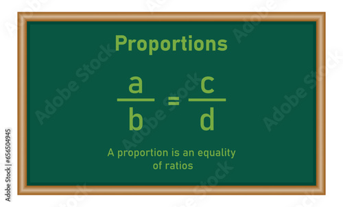 The proportion chart in math.