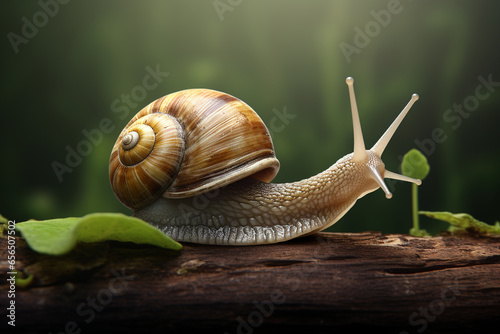 snail animal in the forest photo