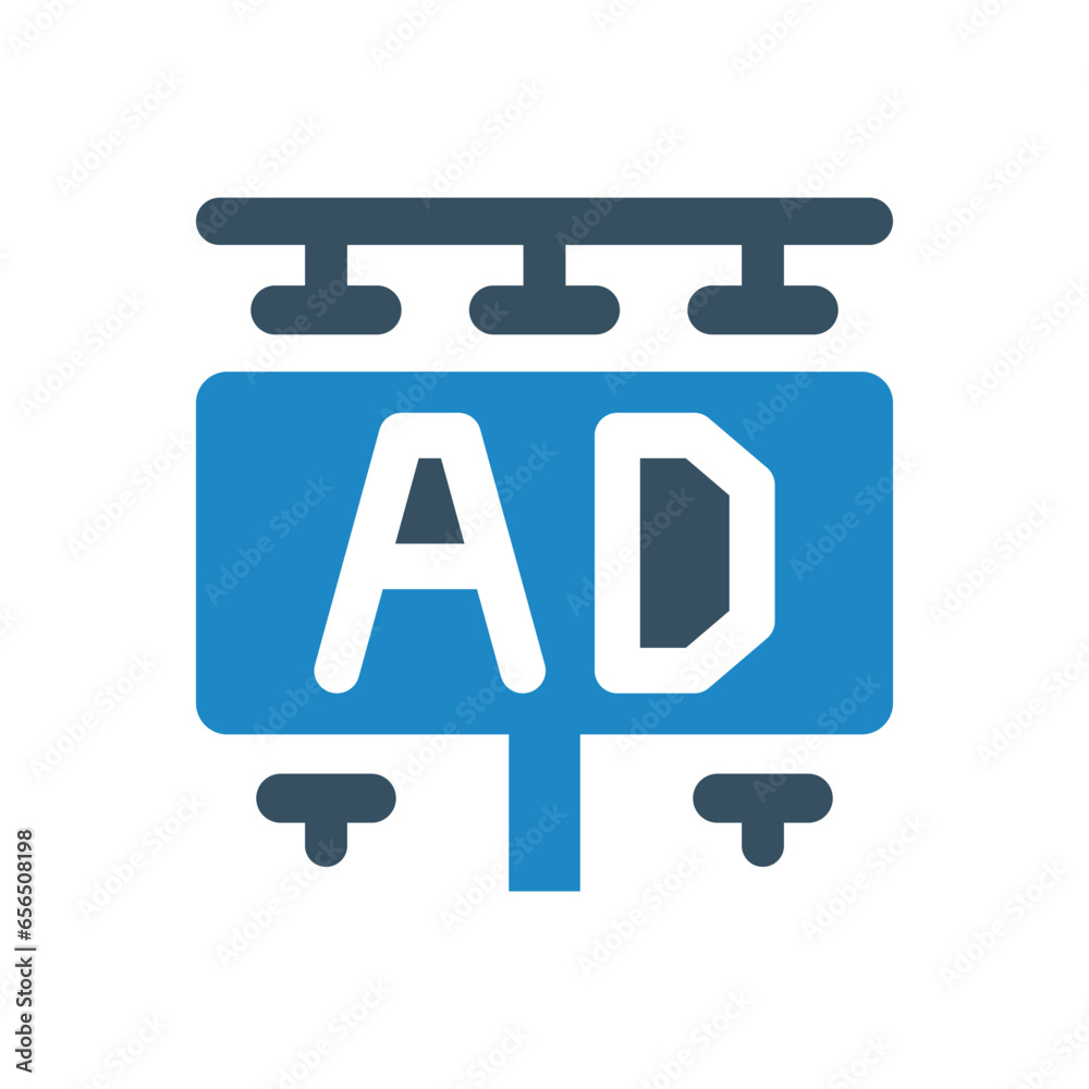 billboard ad icon vector illustration billboard ad icon vector illustration