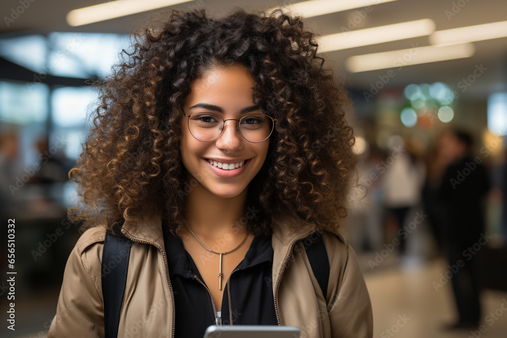 Beauty and sophistication of a modern woman engrossed in her tablet, epitomizing the seamless integration of technology and style. Ai generated Beauty and sophistication of a modern woman engrossed in her tablet, epitomizing the seamless integration of technology and style. Ai generated