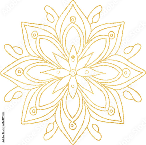 Golden glitter luxury mandala ornament