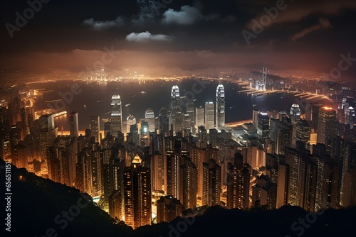 sunset over the city