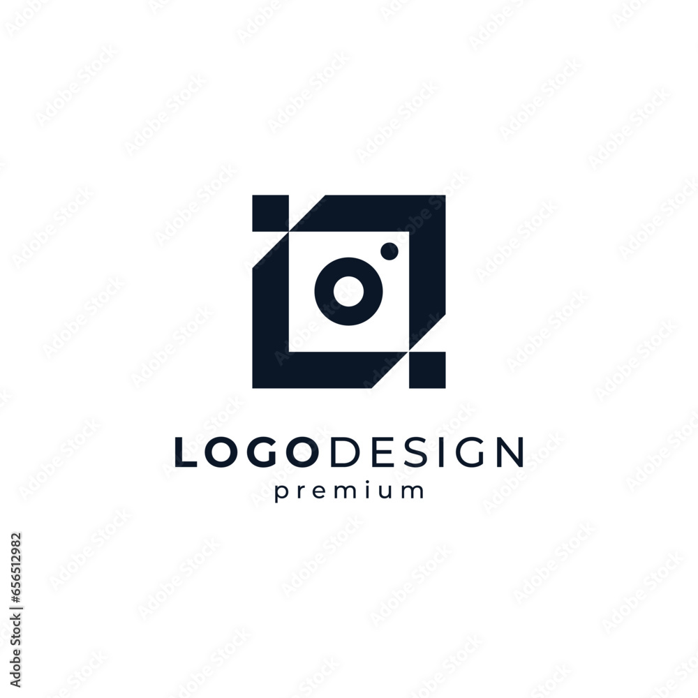 camera and frame for photographer and photography studio logo design camera and frame for photographer and photography studio logo design