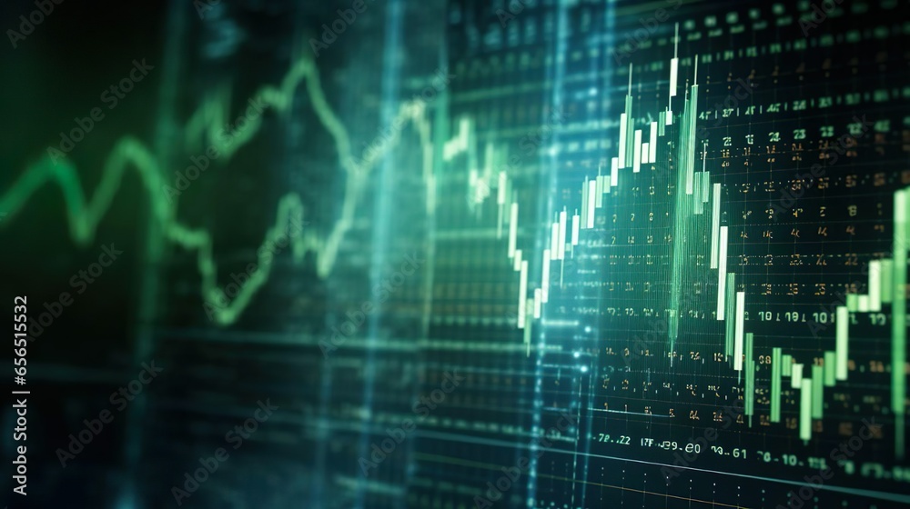 Kursverlauf, Börse, Grafik, Diagramm, Aktien, Handel, , Gewinn, Verlust, generative AI