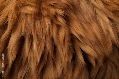 Brown llama fur, a close up capture of its exquisite texture