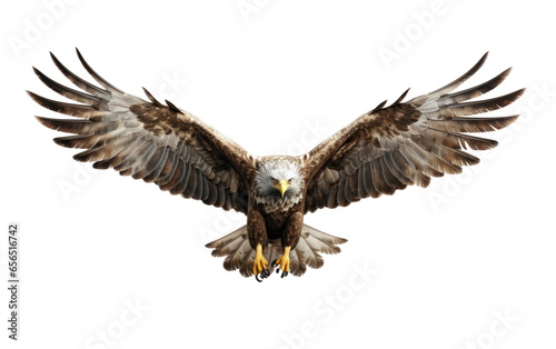 Flying Eagle on White Transparent Background. © Muhammad