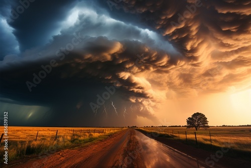 In the heart of the Great Plains, a formidable thunderstorm