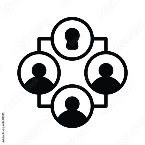 Group security icon. internet security, creative group security concept
