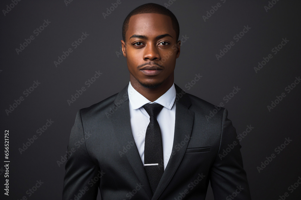 Generative AI picture image of attractive confident young businessman guy hot model appearance isolated on dark grey color background Generative AI picture image of attractive confident young businessman guy hot model appearance isolated on dark grey color background