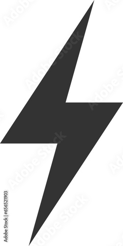 Power energy vector emblem. Electricity flash symbol. Charge or danger icon