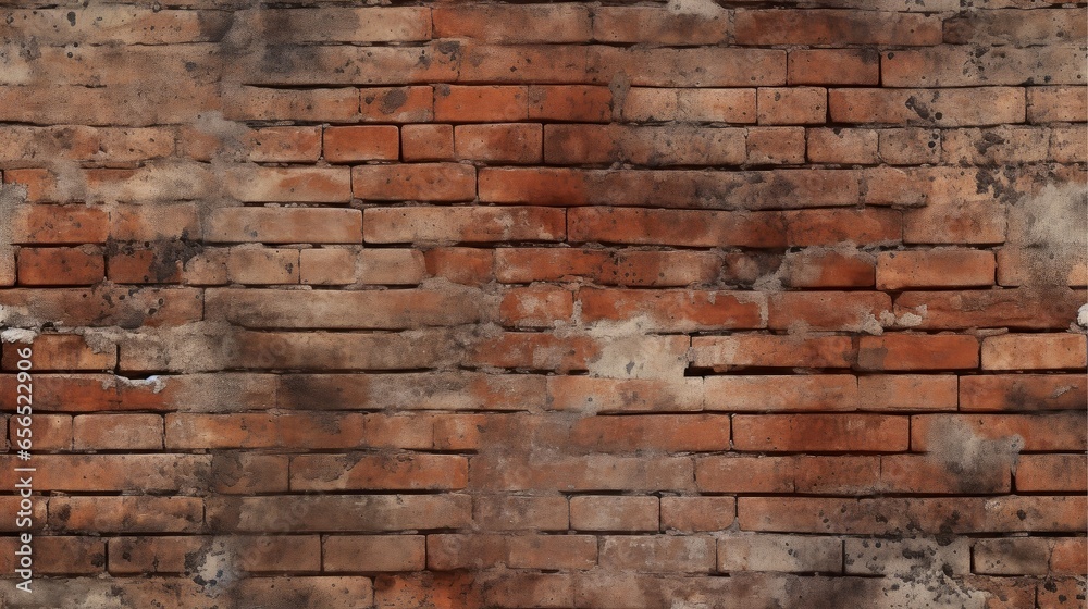 Red brick wall seamless background, texture pattern for continuous replicate Red brick wall seamless background, texture pattern for continuous replicate