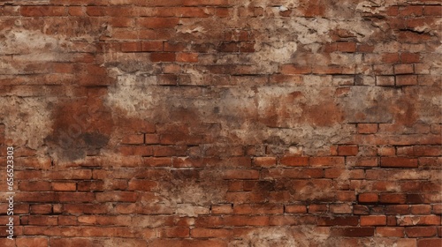 Red brick wall seamless background, texture pattern for continuous replicate © AITTHIPHONG