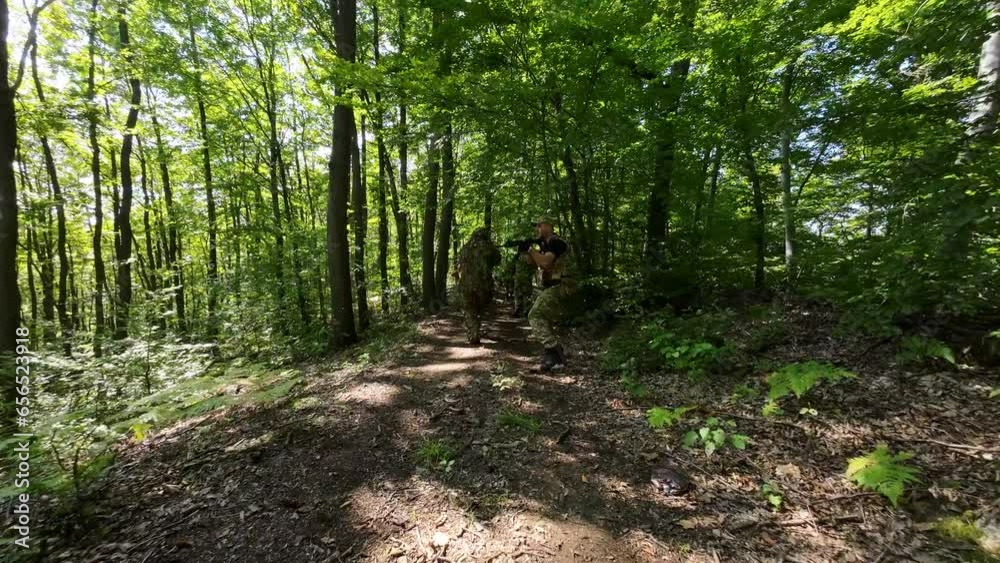 Aerial FPV drone tracking shot of a tactical line formation advancing of army in combat on battlefield. Aerial FPV drone tracking shot of a tactical line formation advancing of army in combat on battlefield.