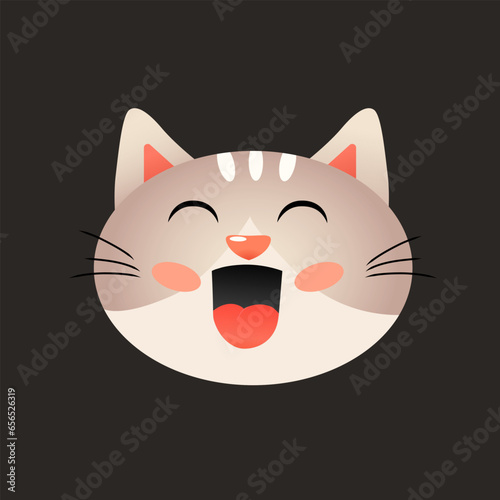 Vector illustration of cartoon cat