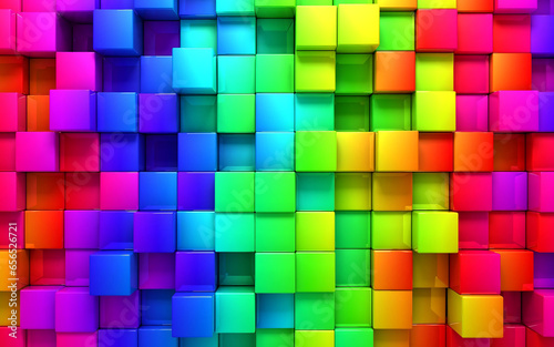 Abstract rainbow digital pattern background © Andreea