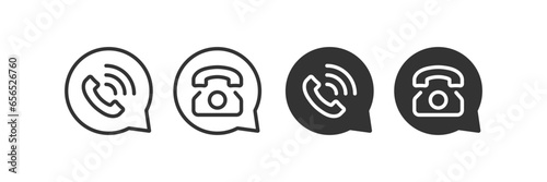 Telephone bubble icon. Vector illustration design.