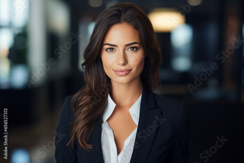 Free Download Generative AI picture portrait of amazing confident professional worker young woman - GFXLoad