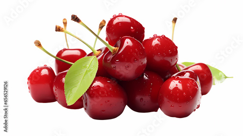Cherry white background graphic icon material PPT
