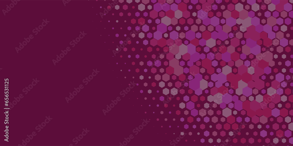 Geometric Multi size Hexagon with multi Color Background