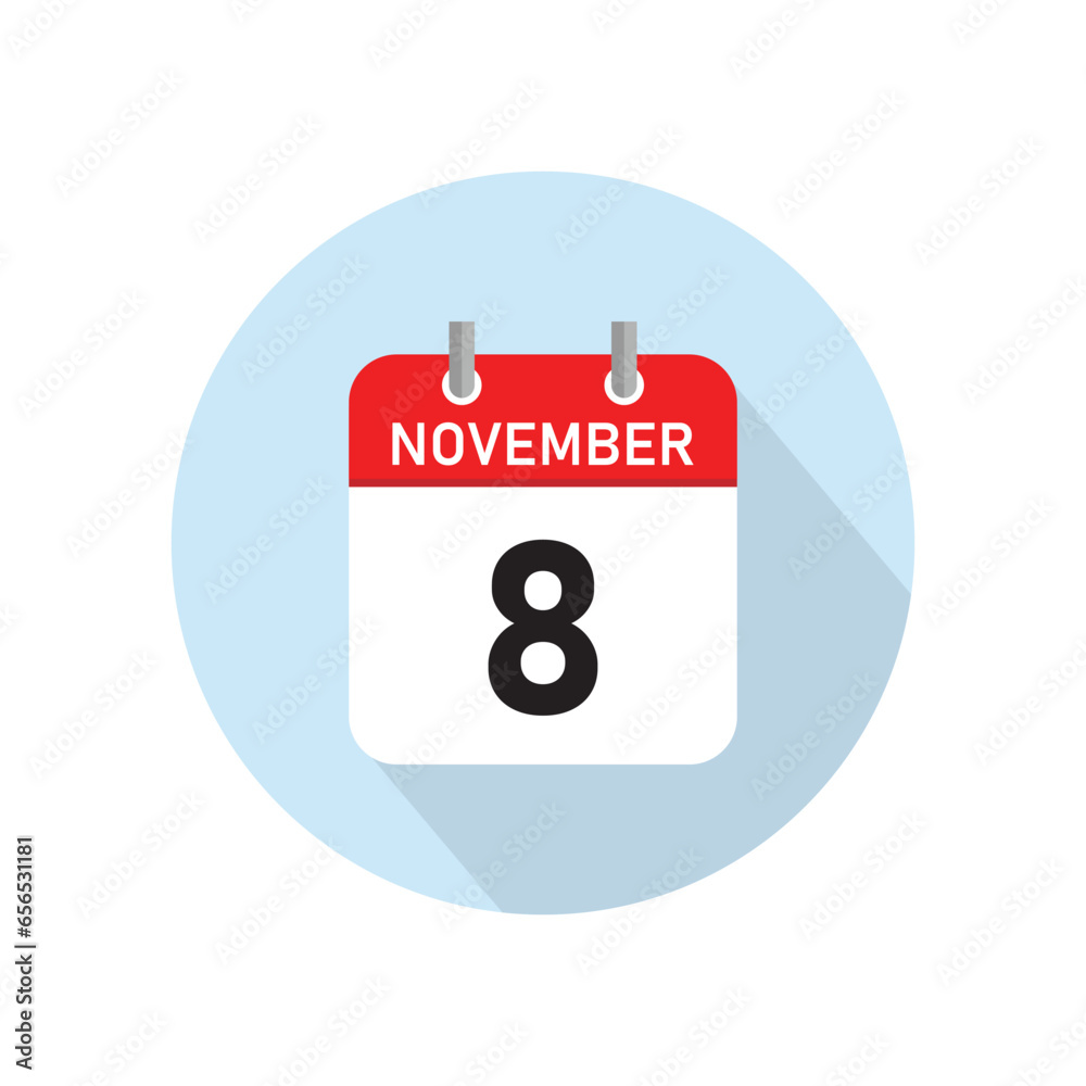 November 8 Concept Design. Vector Illustration.
November 8 Concept Design. Vector Illustration.