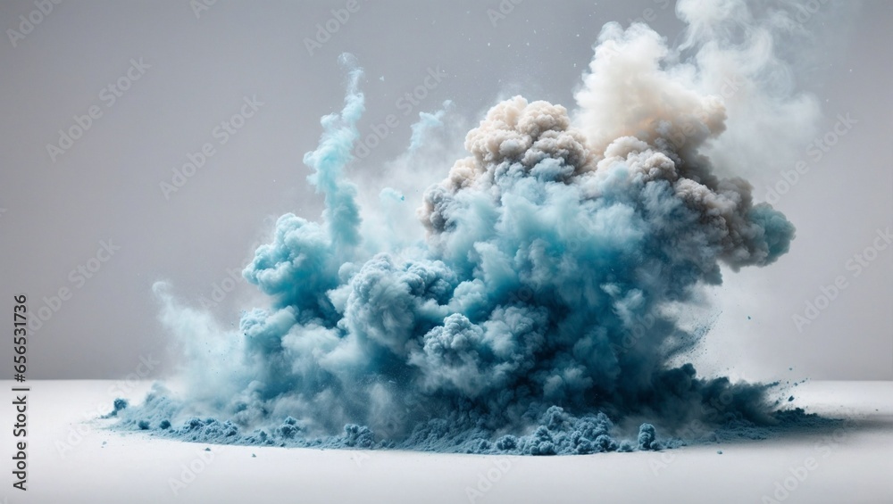 Fototapeta premium powder and smoke explosion, background mockup