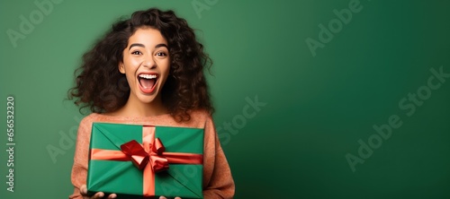 Happy Woman Holding a Chris...