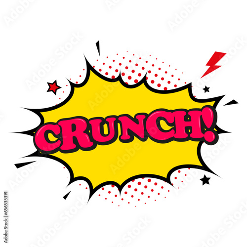 Comic boom crunch icon. Simple illustration of comic crunch icon for web