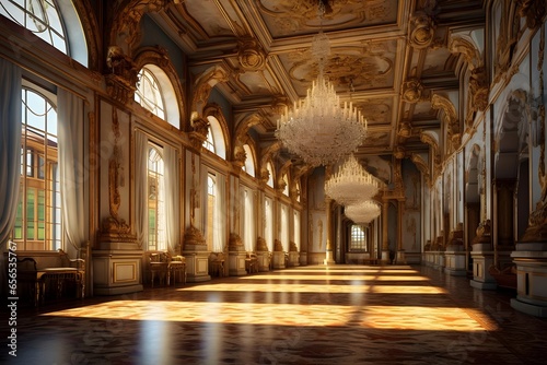 The interior of the Palace of Aranjuez, Madrid, Spain photo