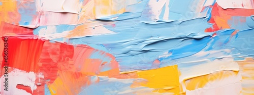 Closeup of abstract rough colorful multicolored art banner