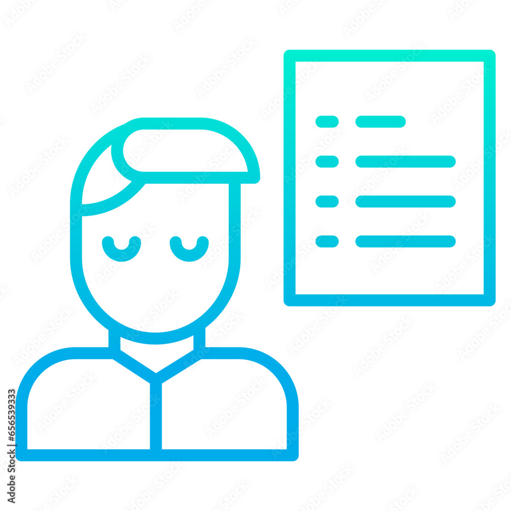 Outline gradient User Skills resume icon Outline gradient User Skills resume icon