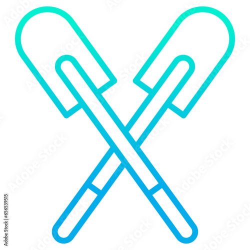 Outline gradient Rowing icon