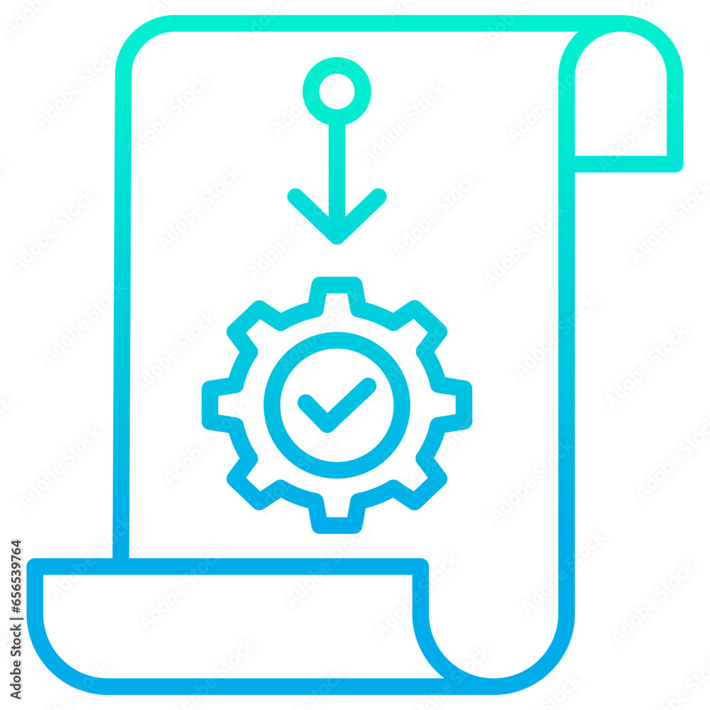 Outline gradient Setting document icon Outline gradient Setting document icon