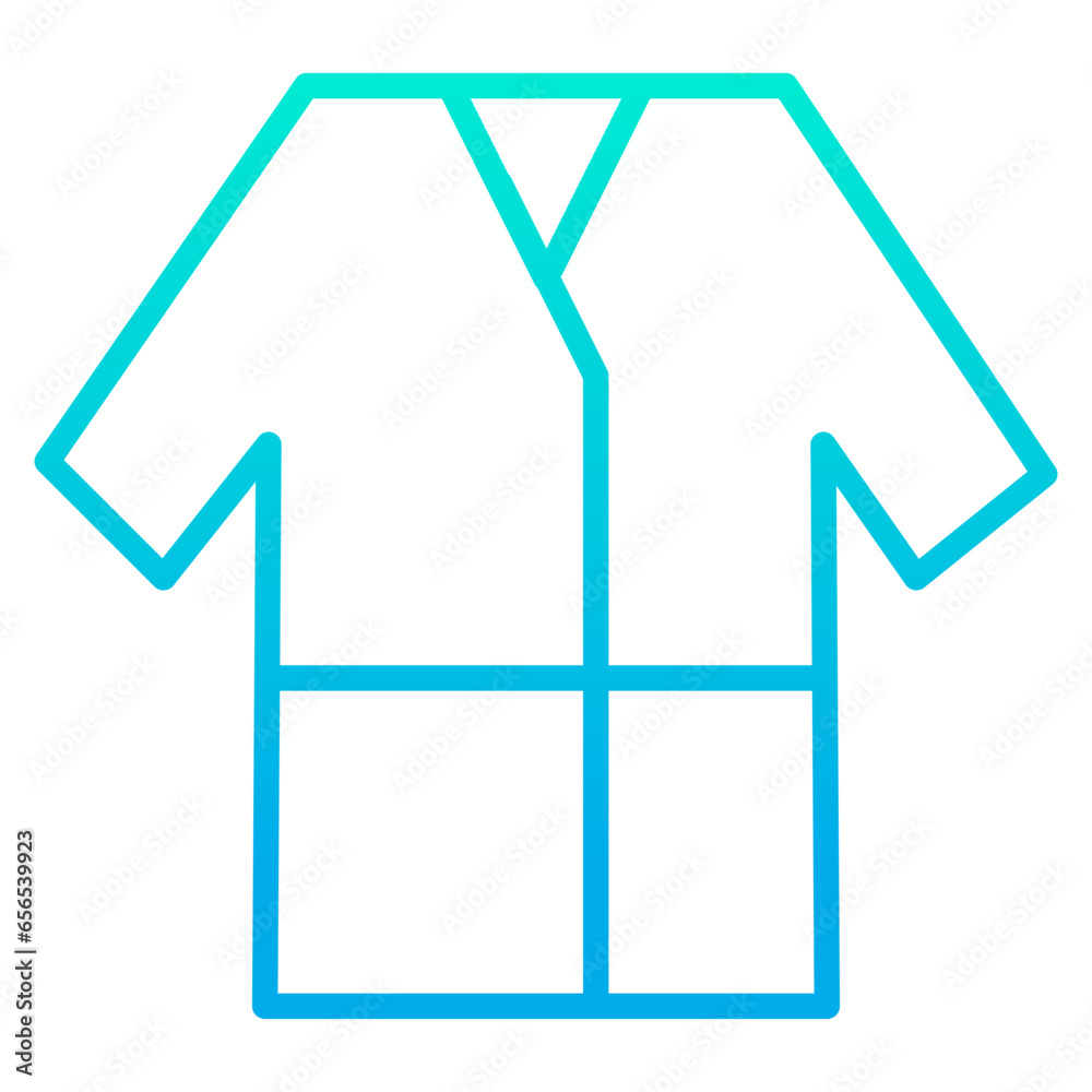 Outline gradient Bathrobe icon Outline gradient Bathrobe icon