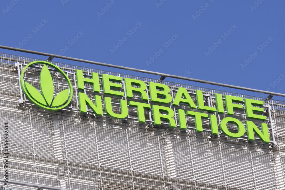 Herbalife Nutrition signage, logo, Warsaw, Poland, October 2, 2023