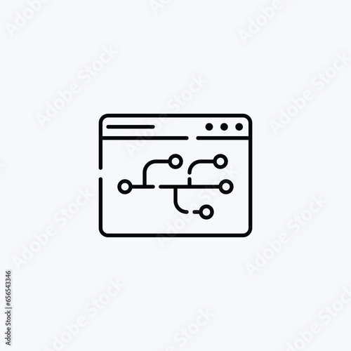 Comprehensive Version Control Icon - Git, Source Code Management, Software Versioning, and Code Repository Symbol - Perfect for VCS, Change Tracking, and Software Development Concepts