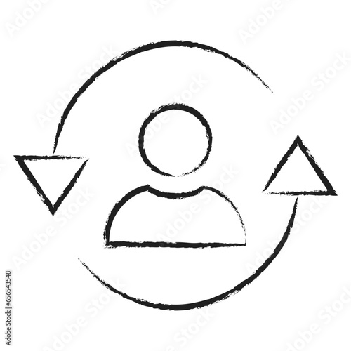Hand drawn  User Retention icon