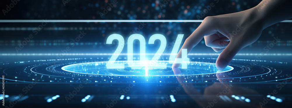 2024年スタートのスイッチを押す指 2024年スタートのスイッチを押す指