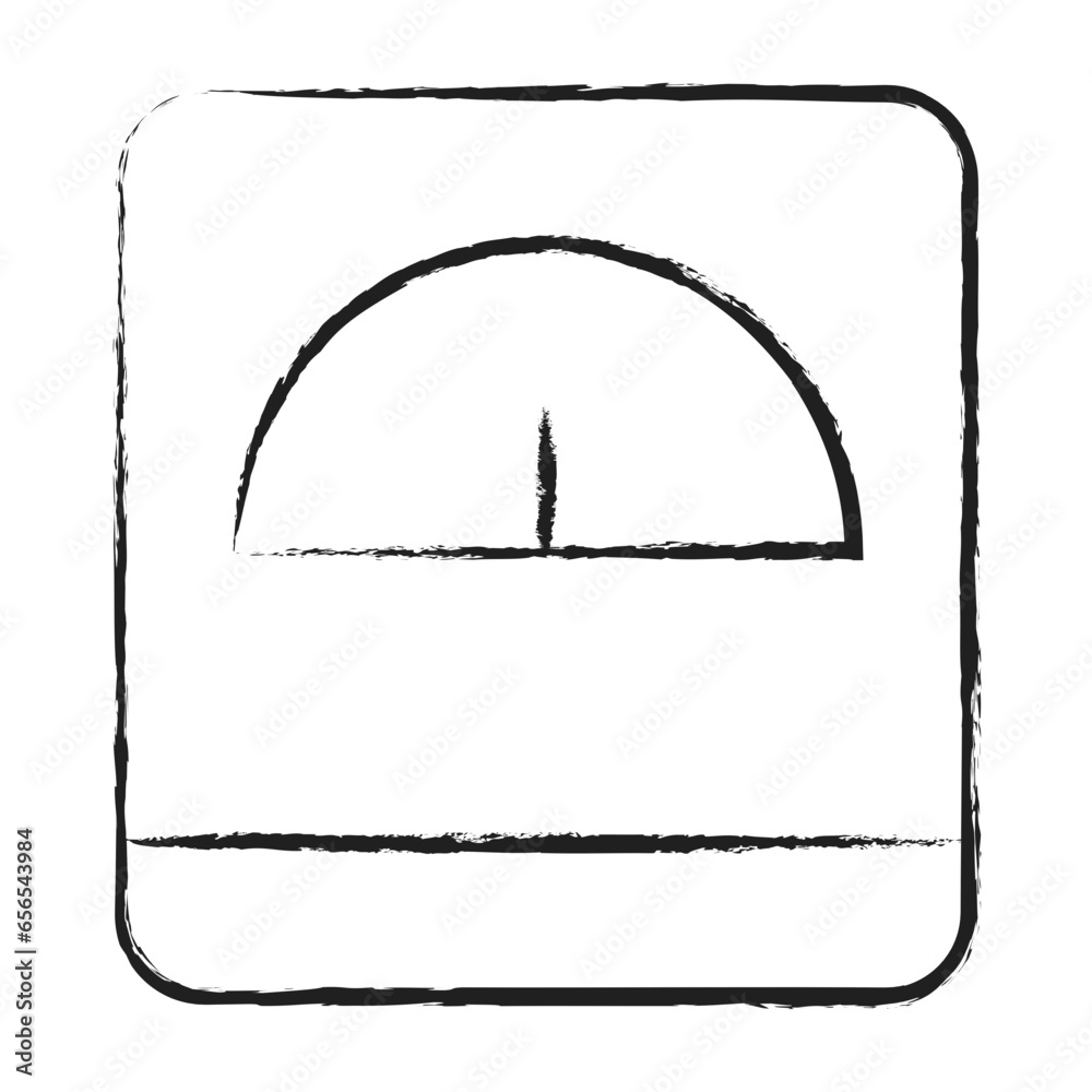 Hand drawn weighing machine icon Hand drawn weighing machine icon