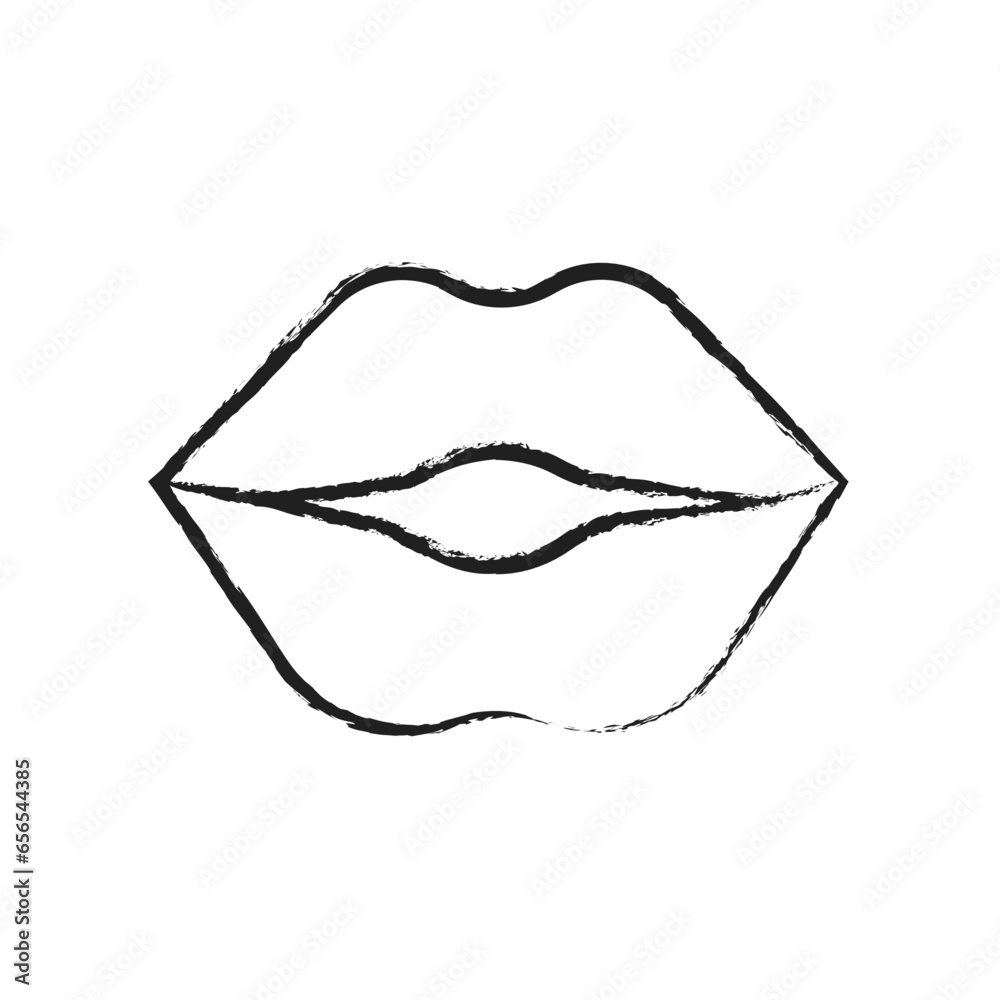 Hand drawn Lips icon Hand drawn Lips icon