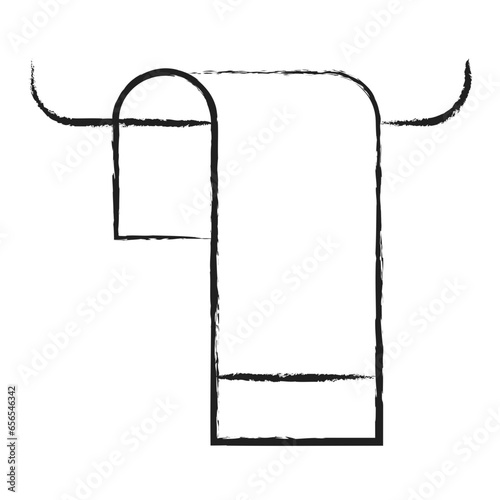 Hand drawn Muffler cloth icon