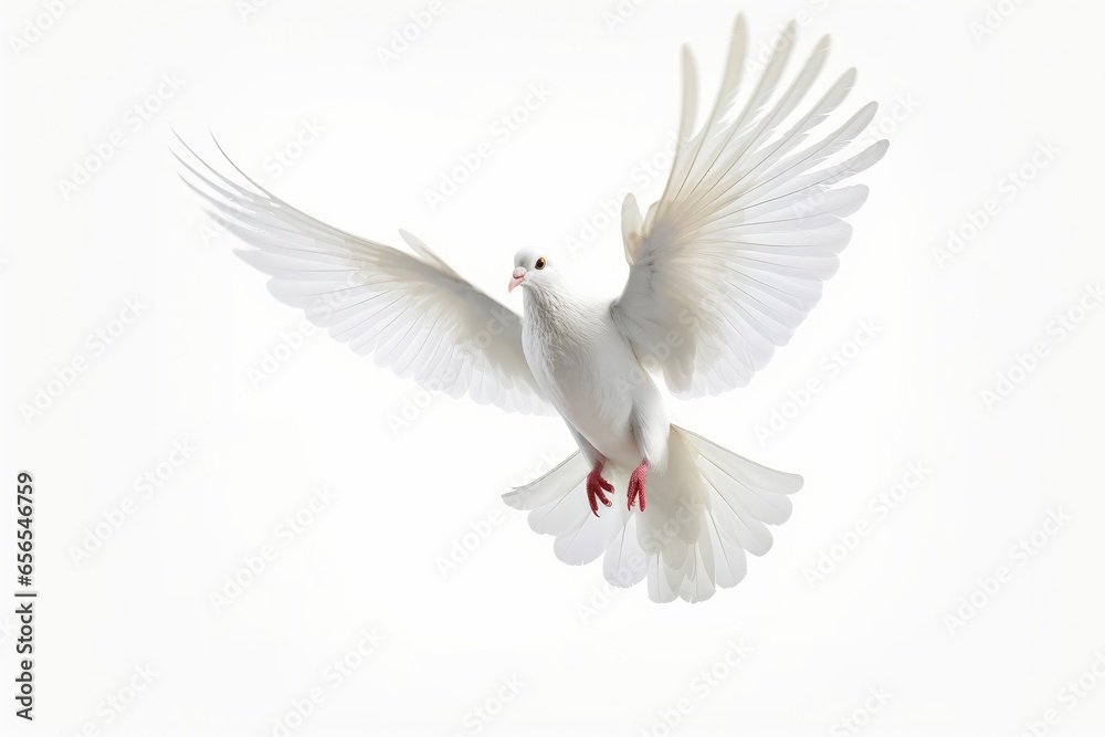 white dove isolated on white background, Generative AI white dove isolated on white background, Generative AI