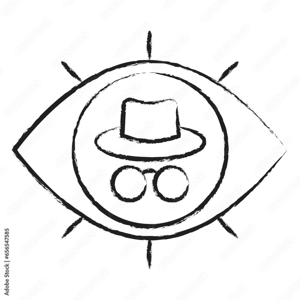 Obraz premium Hand drawn View Hacker icon