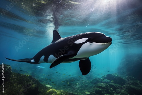 Orca whale underwater footage © dragan jovic