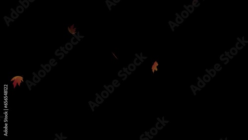 Videos of dry falling leaves are suitable for the autumn theme.