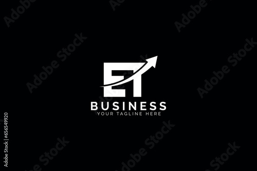 simple minimal letter et arrow logo1 photo