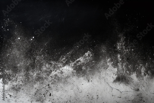 White dust and scratches on a black background